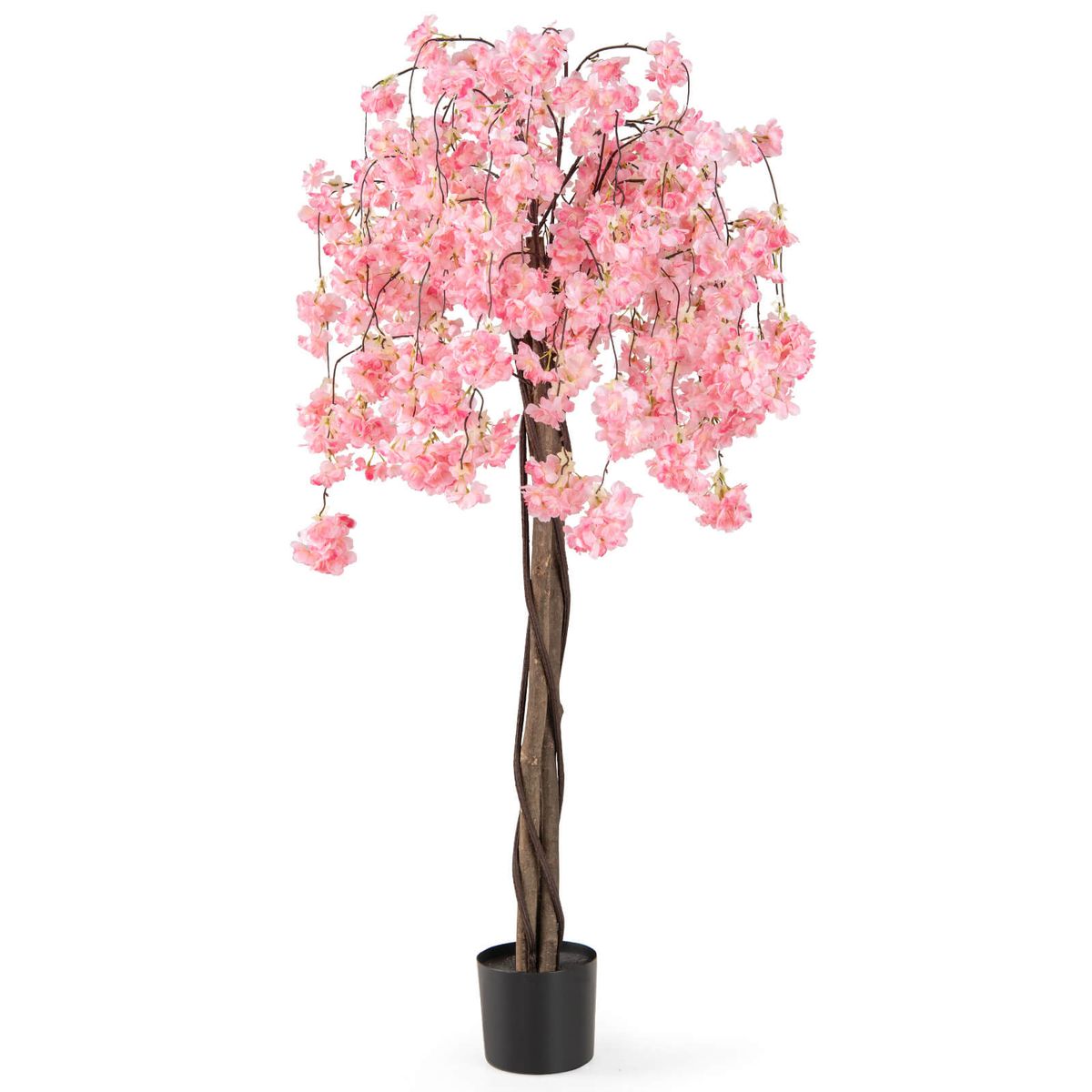 5.5-foot Tall Artificial Cherry Blossom Tree (1- or 2-Pack) - Pink- 1-Piece