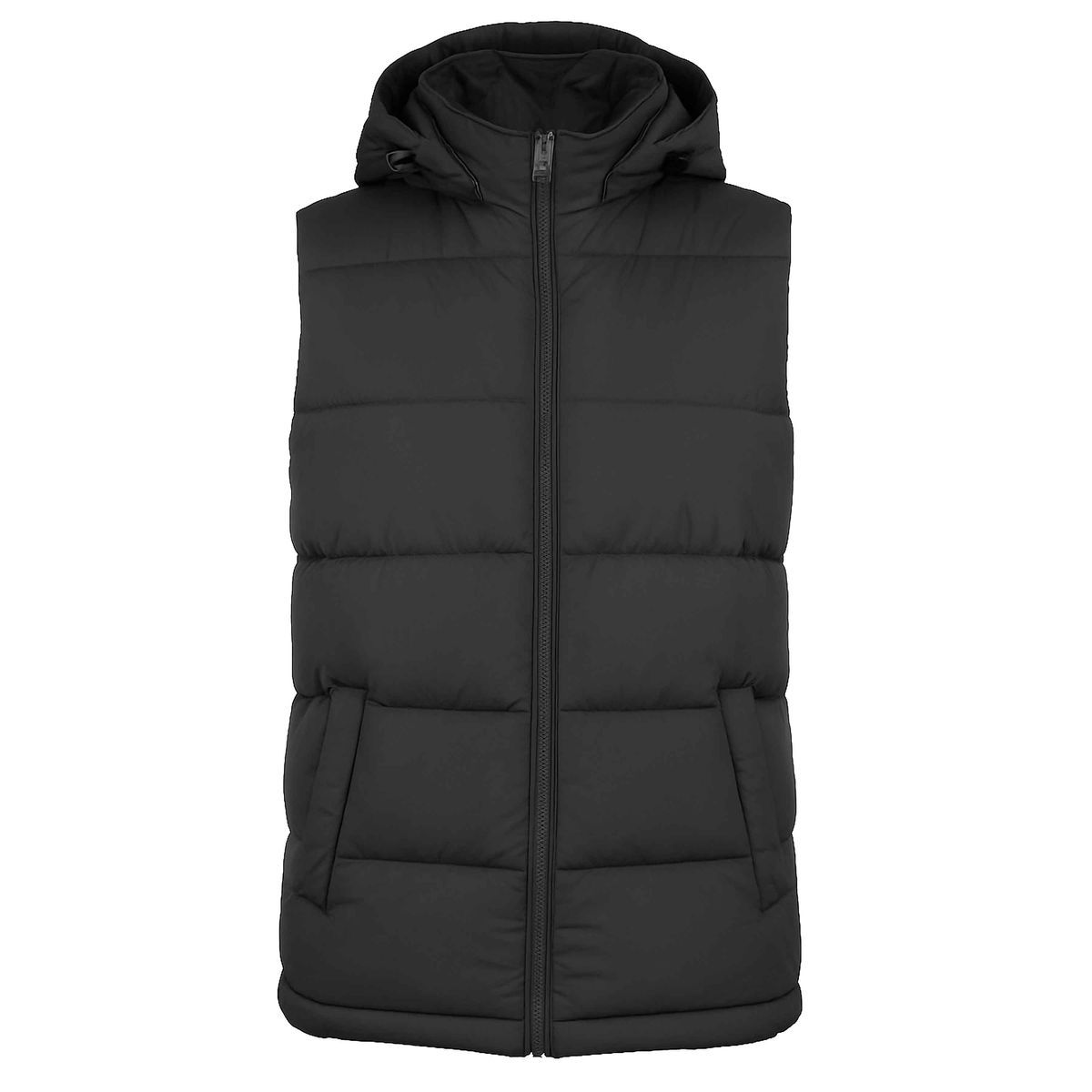 Men’s Heavyweight Hooded Puffer Vest - VE-03-BK / S