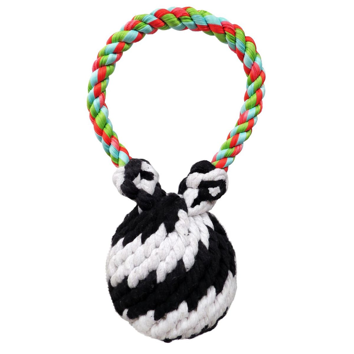 Scoochie Pet Super Scooch Braided Rope Squeaky Dog Tug Toys - Bear Rope- Large