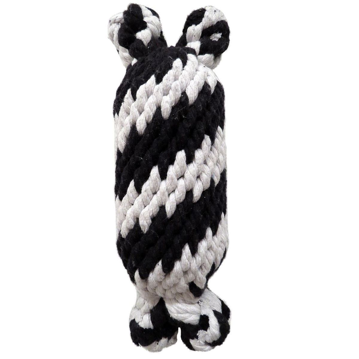 Scoochie Pet Super Scooch Braided Rope Squeaky Dog Tug Toys - Rope Man- Large