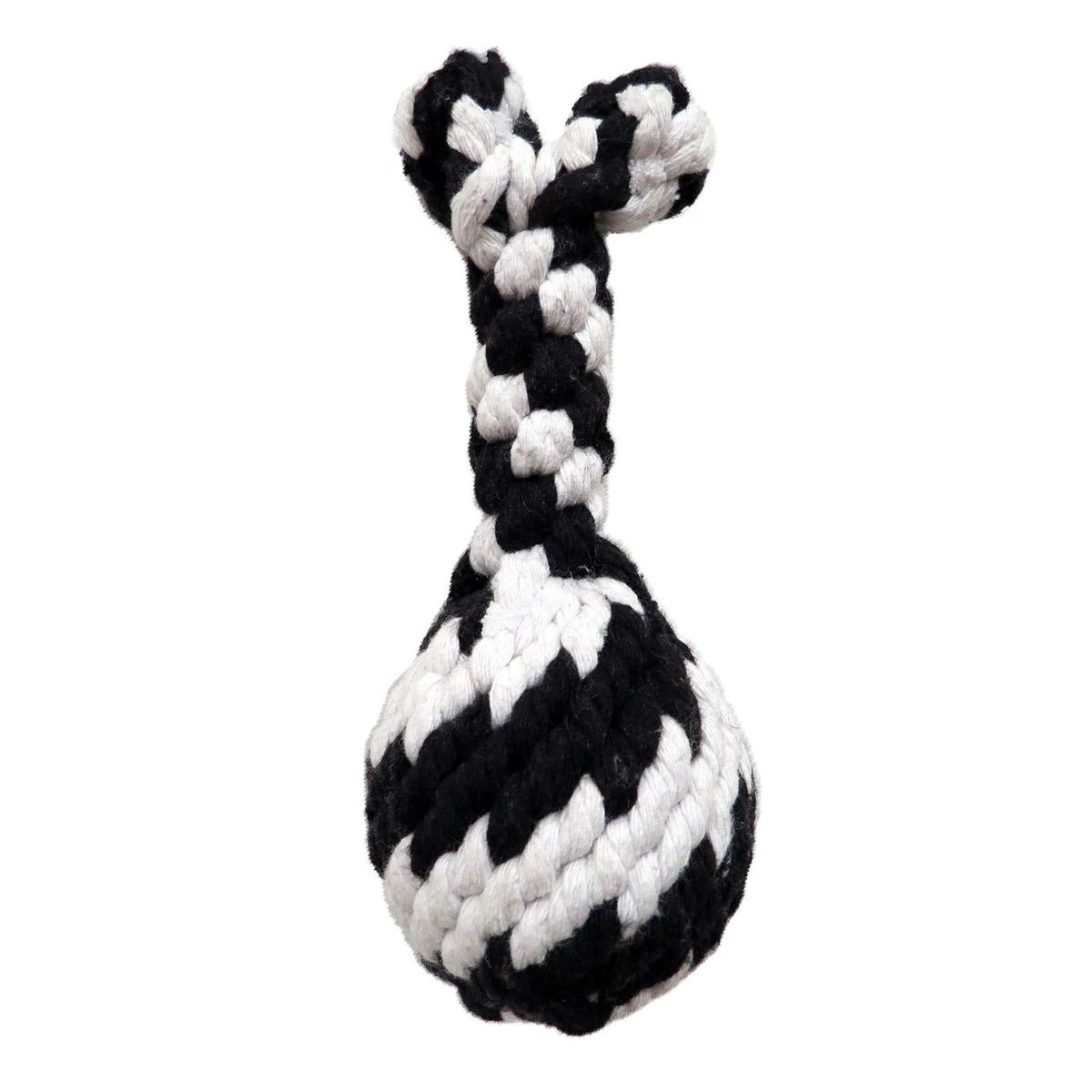 Scoochie Pet Super Scooch Braided Rope Squeaky Dog Tug Toys - Drumstick- Small