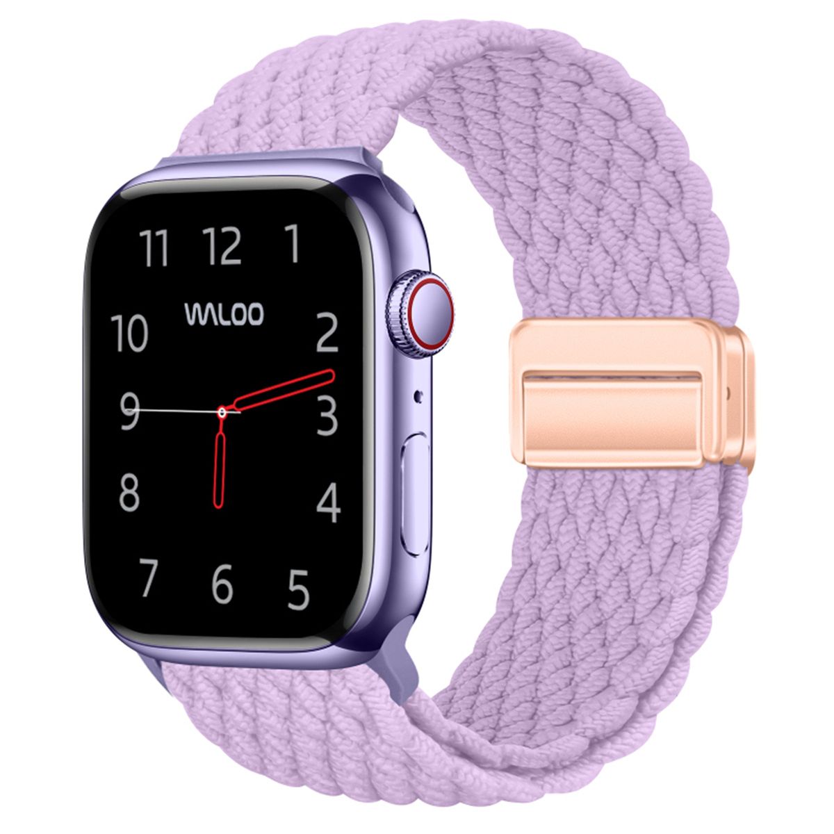 Braided Nylon Magnetic Loop Band for All Apple Watch Series - Lavender - 40/41/42mm