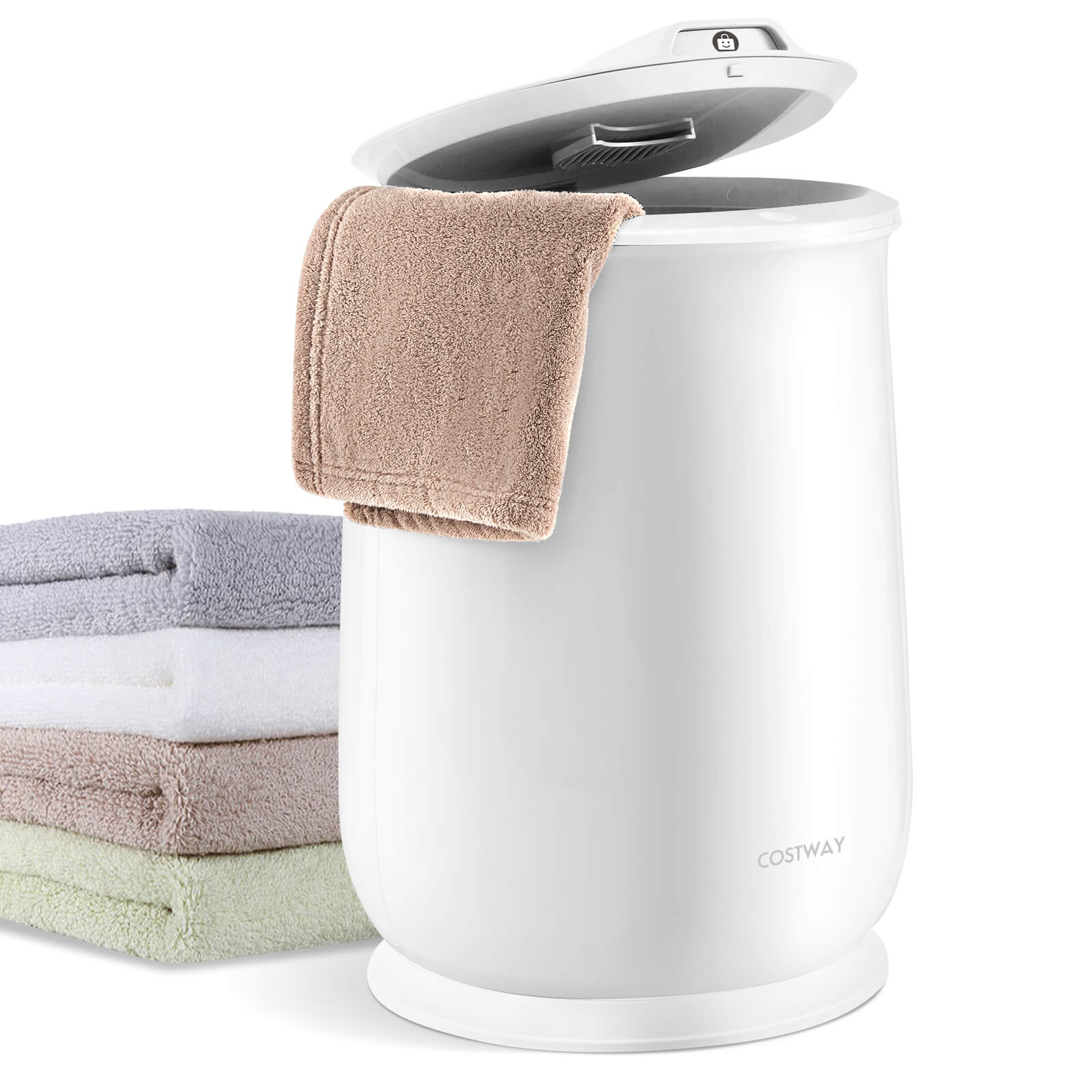 Towel Warmer Bucket with Auto Shut Off - White