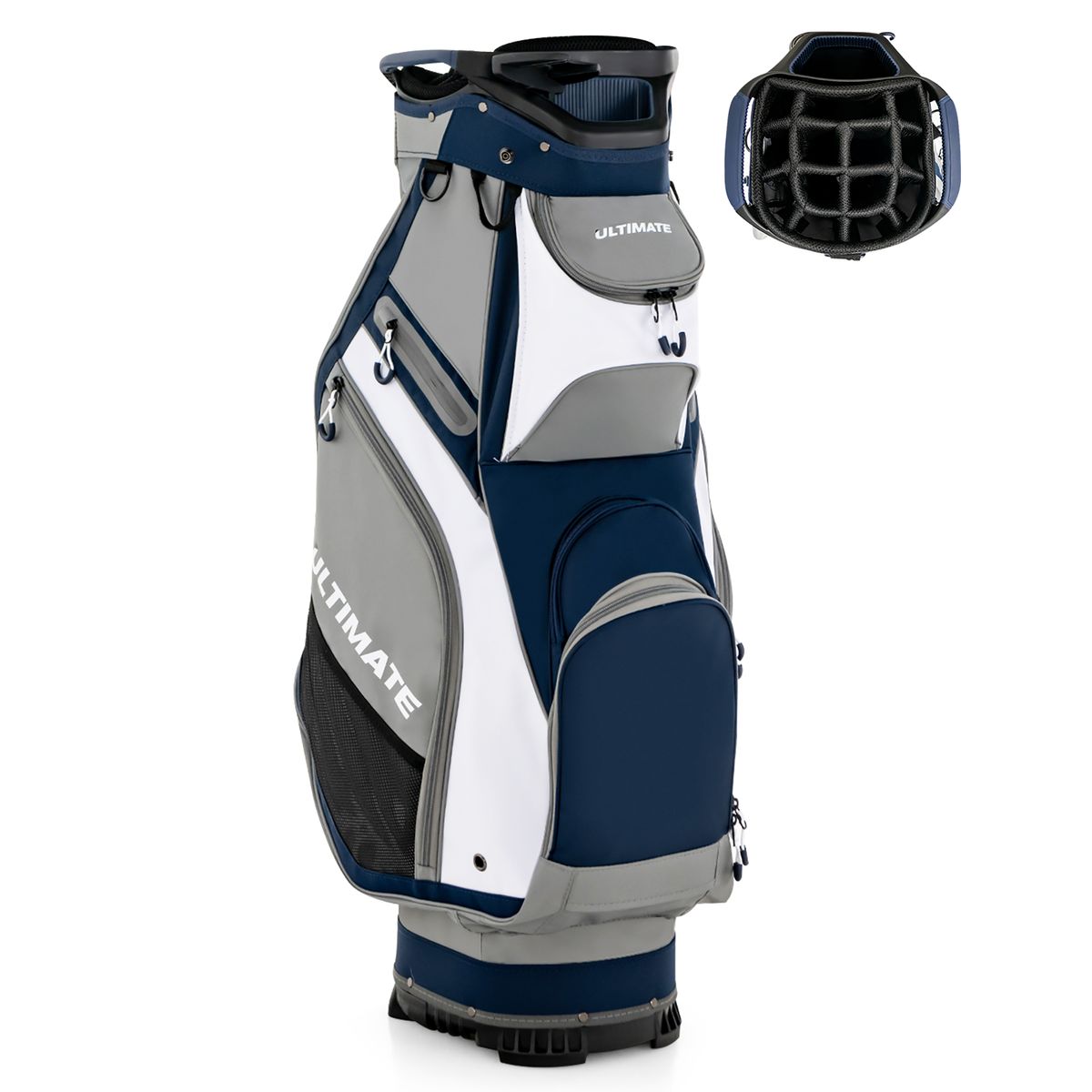 10.5-Inch Golf Stand Bag with 14-Way Dividers and 7 Zippered Pockets - Golf Stand Bag ny