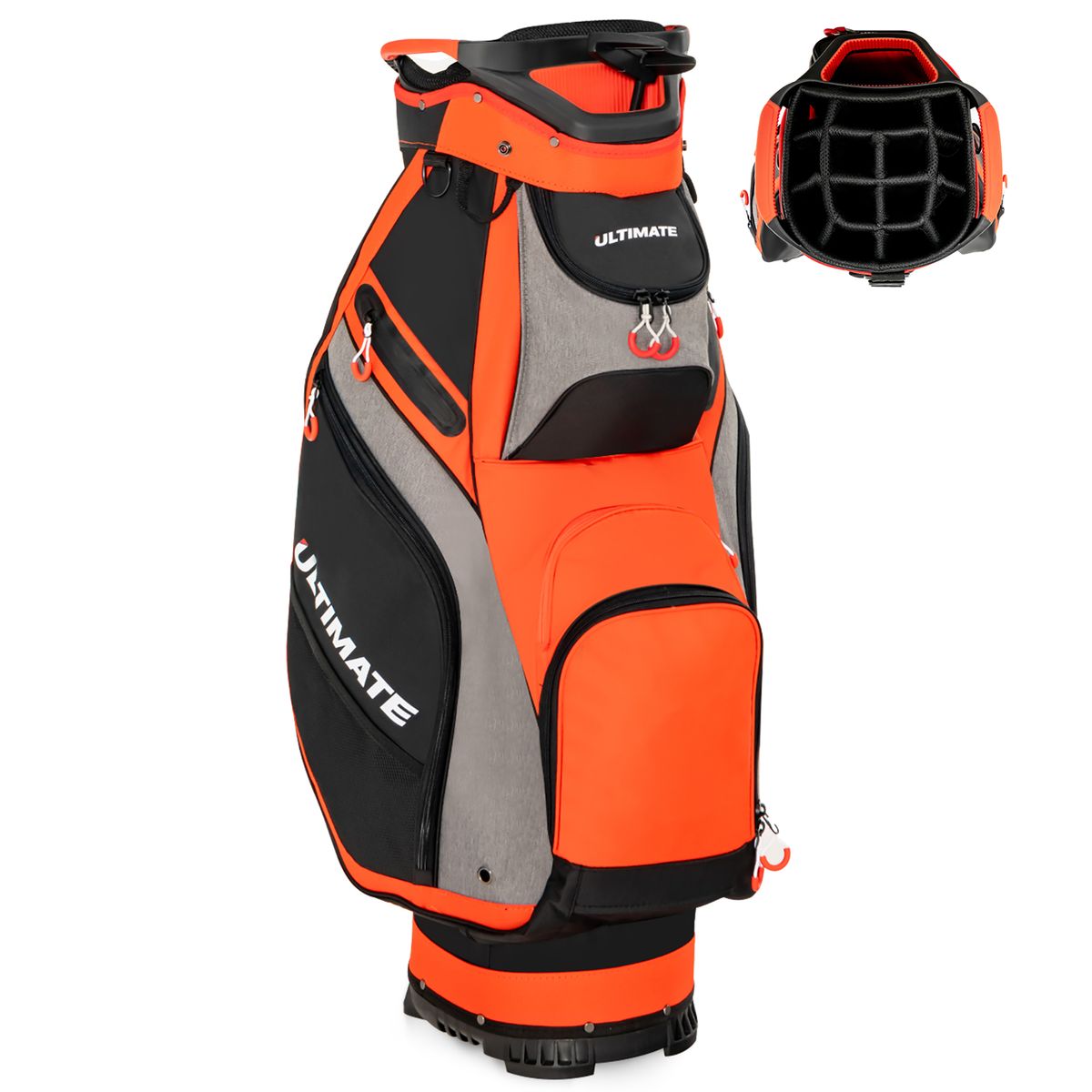 10.5-Inch Golf Stand Bag with 14-Way Dividers and 7 Zippered Pockets - Golf Stand Bag re