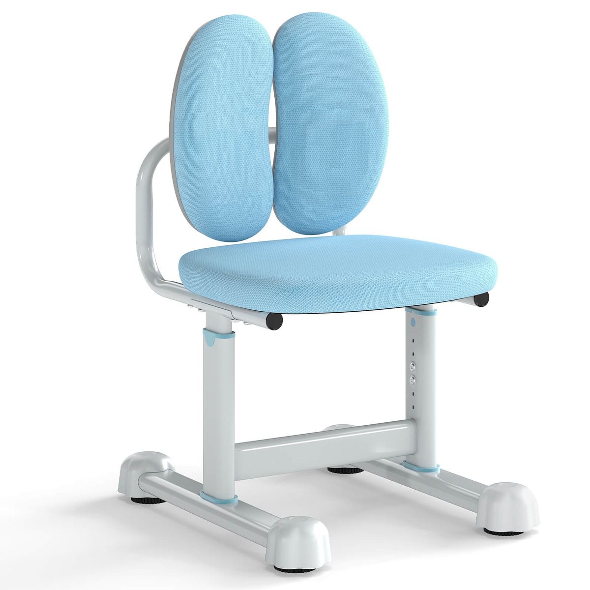 Kids' Desk Chair with Double Back Support and Adjustable Height - Blue