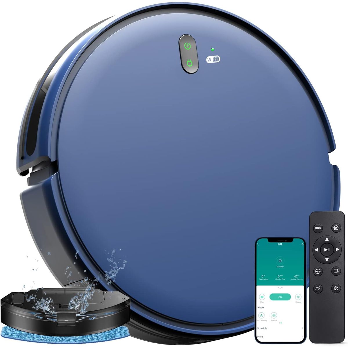 XIEBro 2-in-1 Robot Vacuum and Mop Combo - Blue