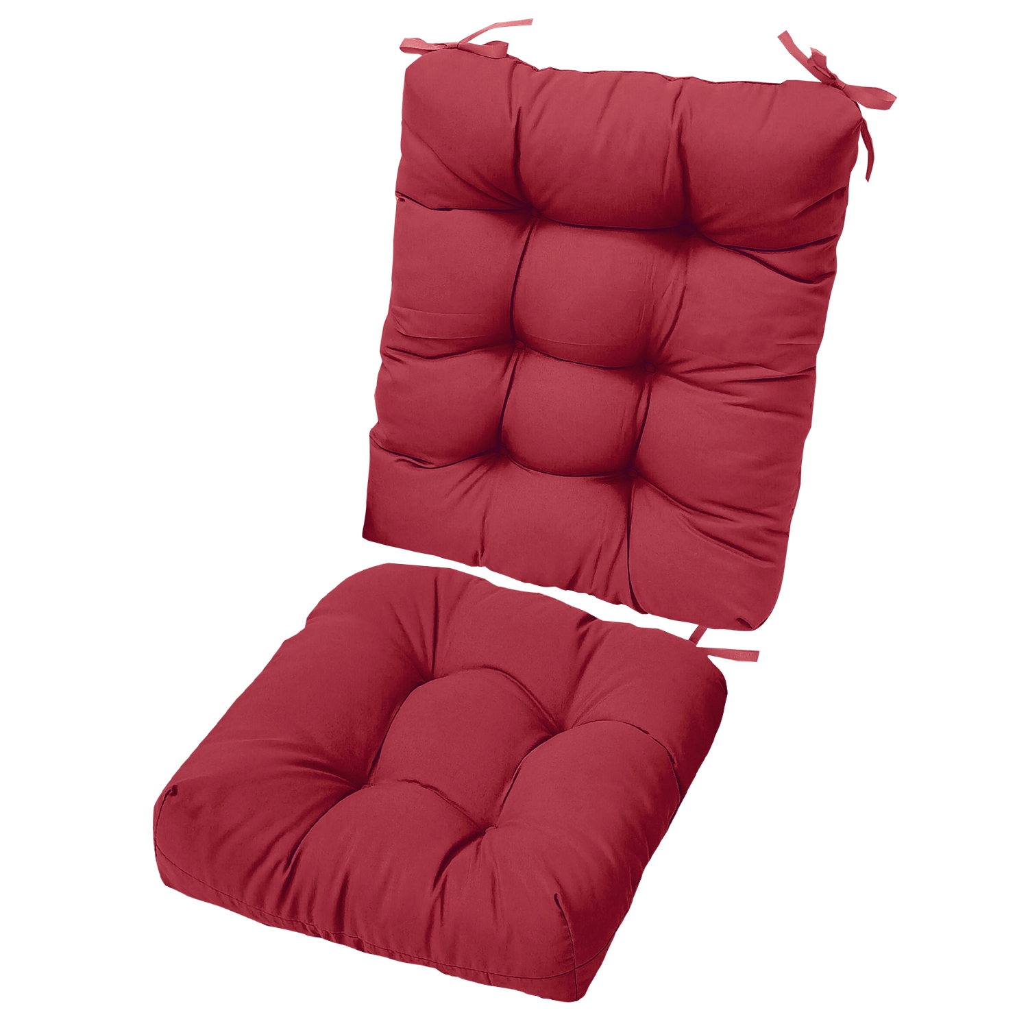 NewHome 2-Piece Chair Cushions - Wine Red
