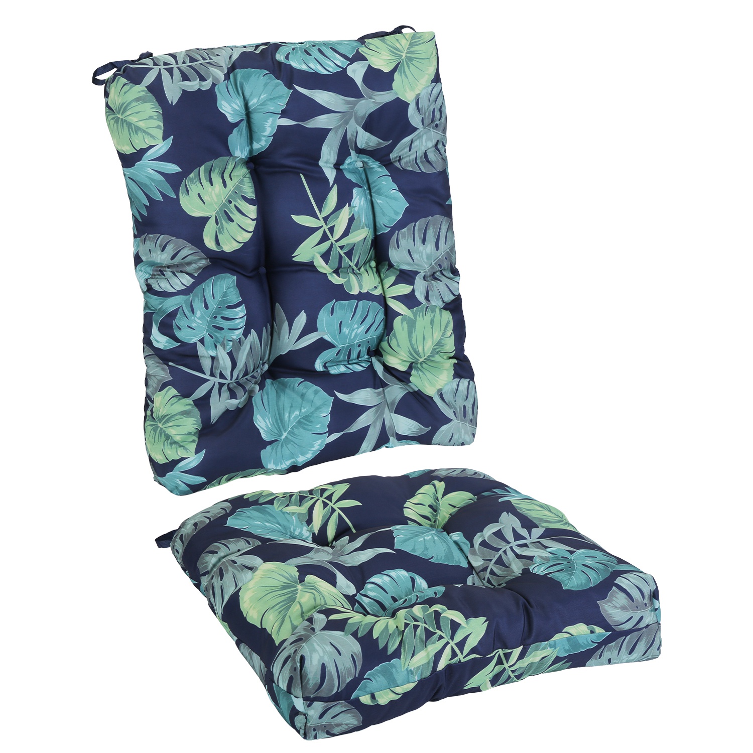 NewHome 2-Piece Chair Cushions - Black CyanLeaf