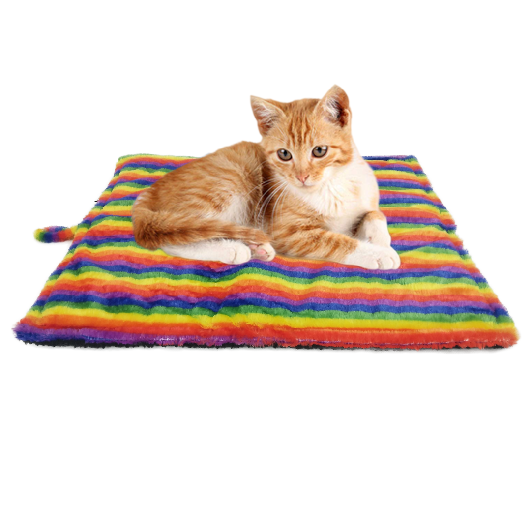 Purrfect Thermal Self-Heating Pet Bed - Rainbow Mat
