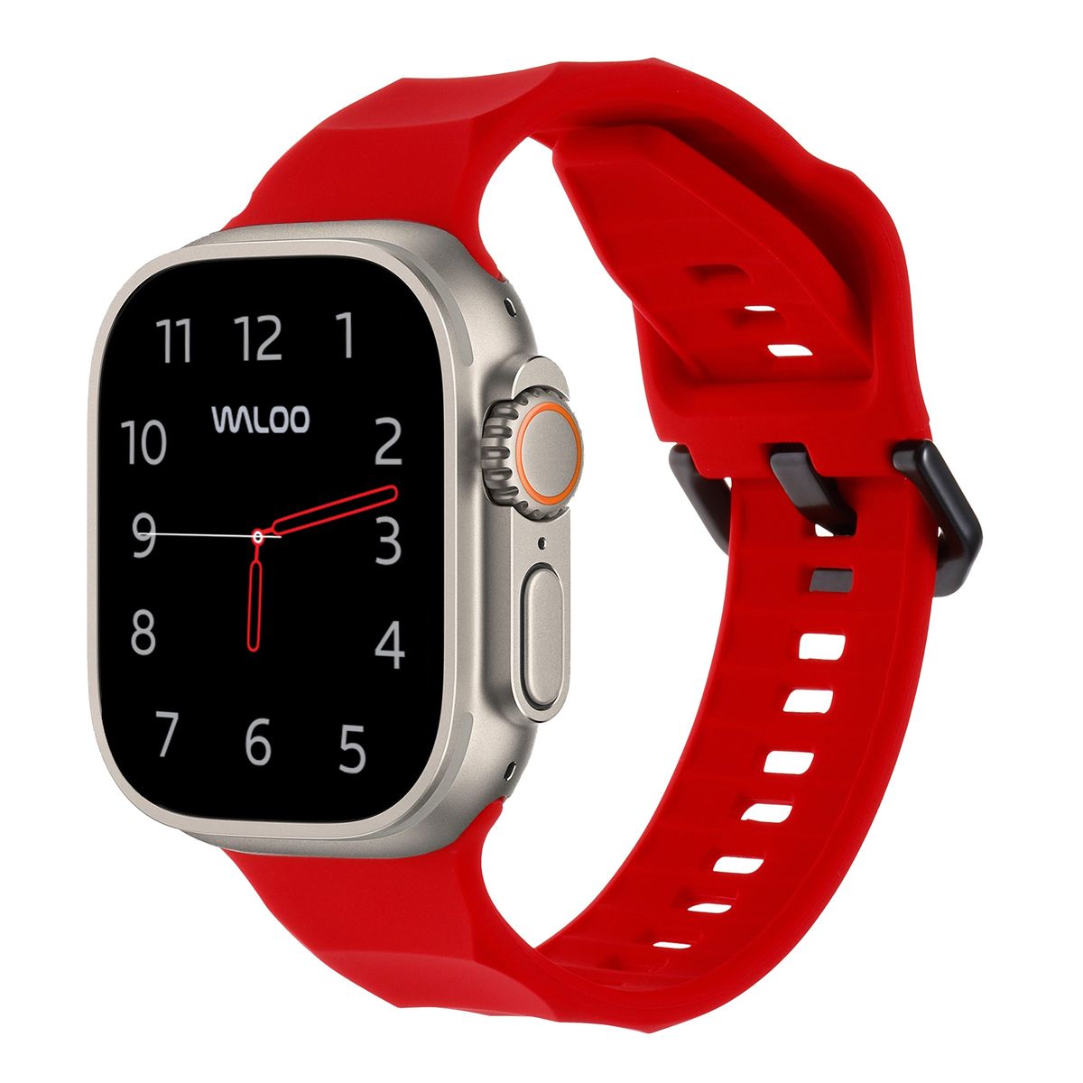 Waloo Explorer Silicone Band For Apple Watch - Red / 44/45/46/49mm