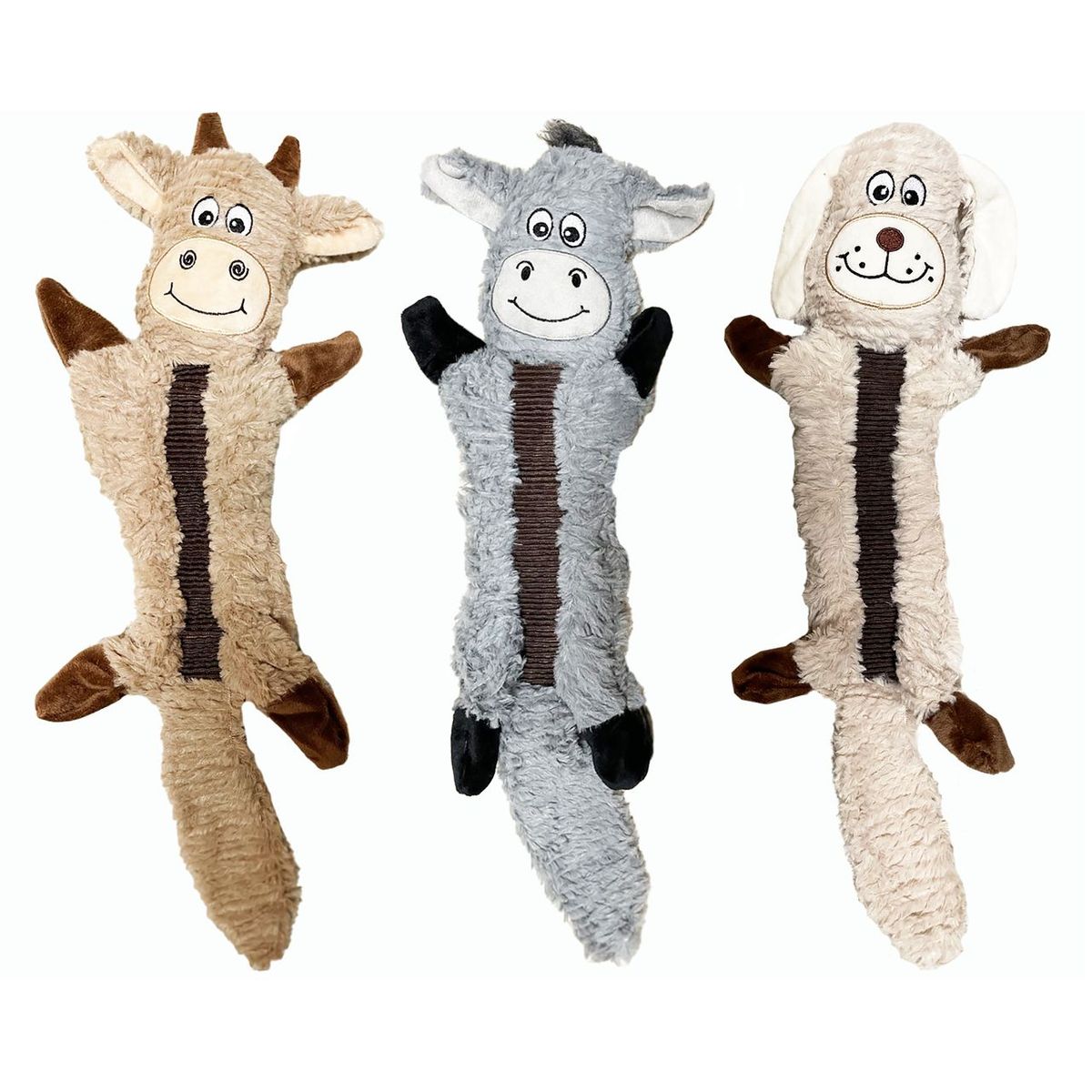 Scoochie Pet Squeaky/Crinkle Dog Chew Toys - Stretchables Squeaky Dog Chew Toy