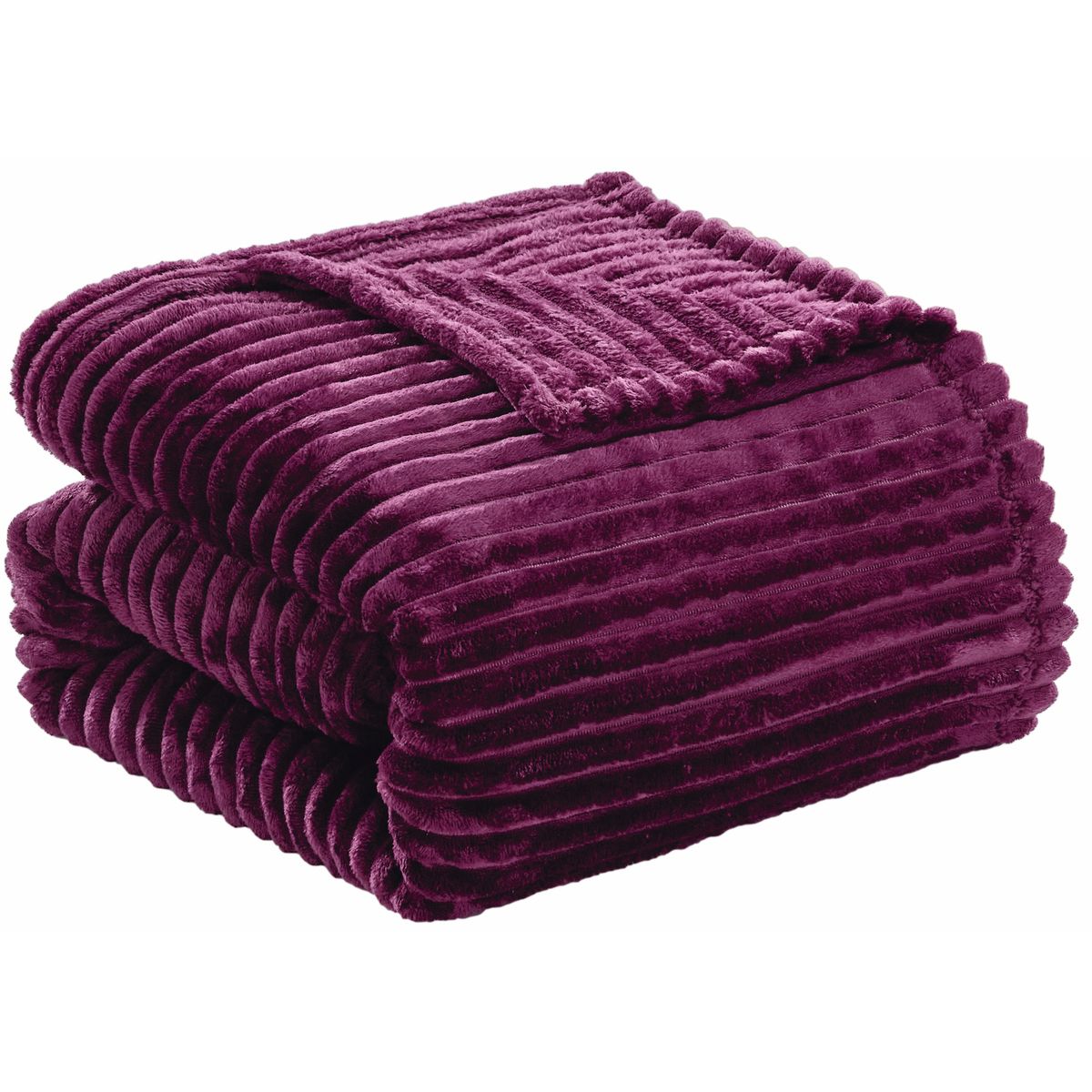 Striata Blanket - King- Plum