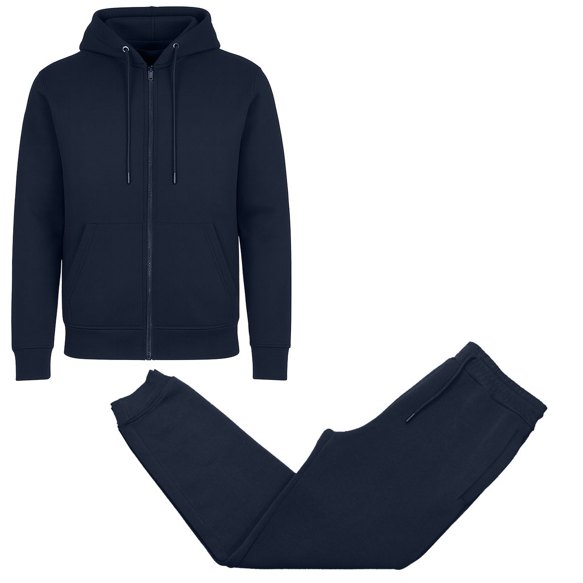 Men's Fleece-Lined Tracksuit Hoodie and Jogger Set - JM2PC-55-NV / M