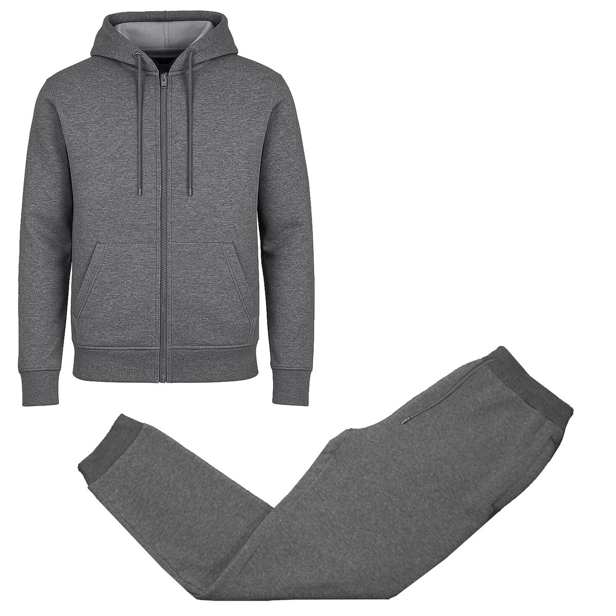 Men's Fleece-Lined Tracksuit Hoodie and Jogger Set - JM2PC-55-CH / XL