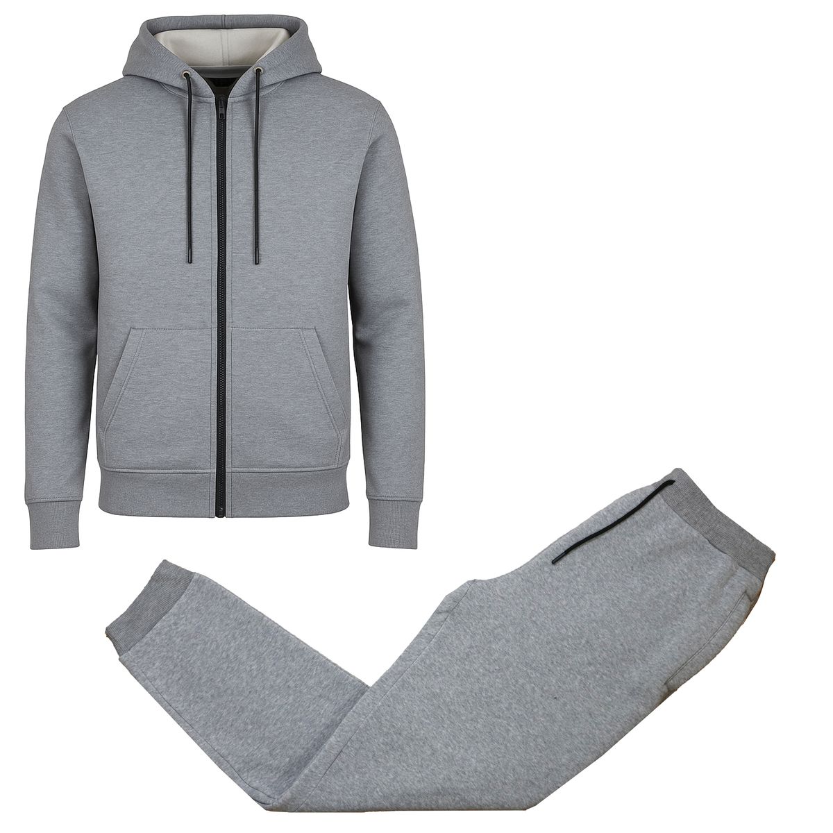 Men's Fleece-Lined Tracksuit Hoodie and Jogger Set - JM2PC-55-HG / XL