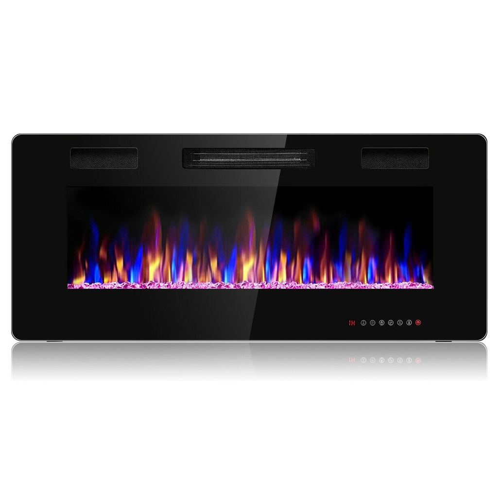 Electric Ultra Thin Wall Mounted Recessed Fireplace - 36-inch