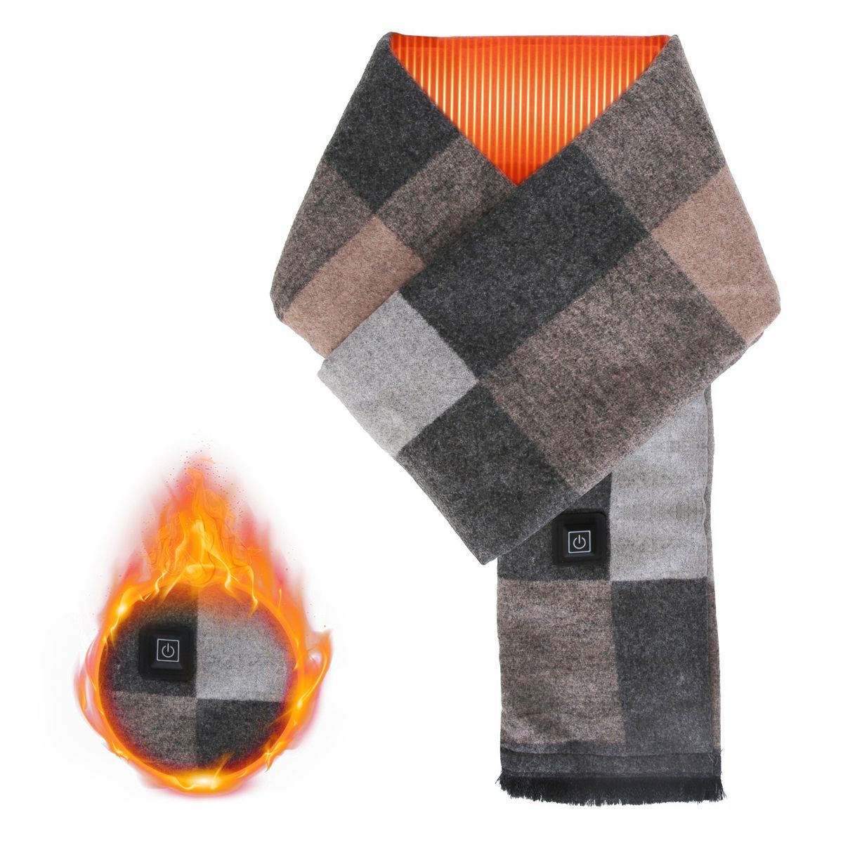 Heated USB Winter Scarf (Requires Power Bank) - Unisex USB Heating Winter Scarf GPLAID