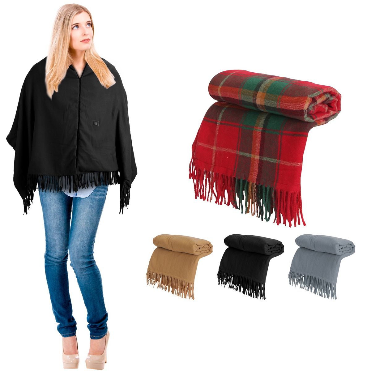 NPolar USB Heated Shawl (Power Bank Required) - NPolar USB Heated Shawl Tass Christmas