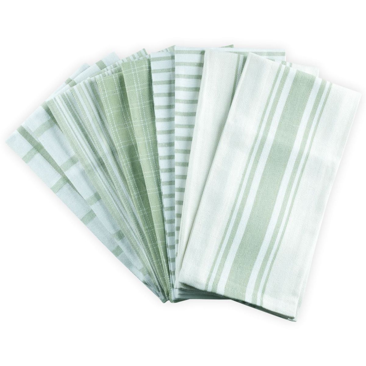 Dan River&reg; Cotton Flat Kitchen Towel (10-Pack) - Dan River 10 Pack Cotton Towel Sage