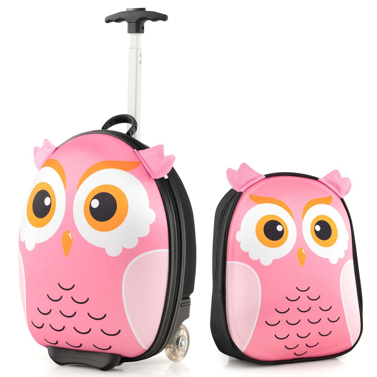 Kids 2-Piece Carry-On Luggage Set - Luggage Set -Pink