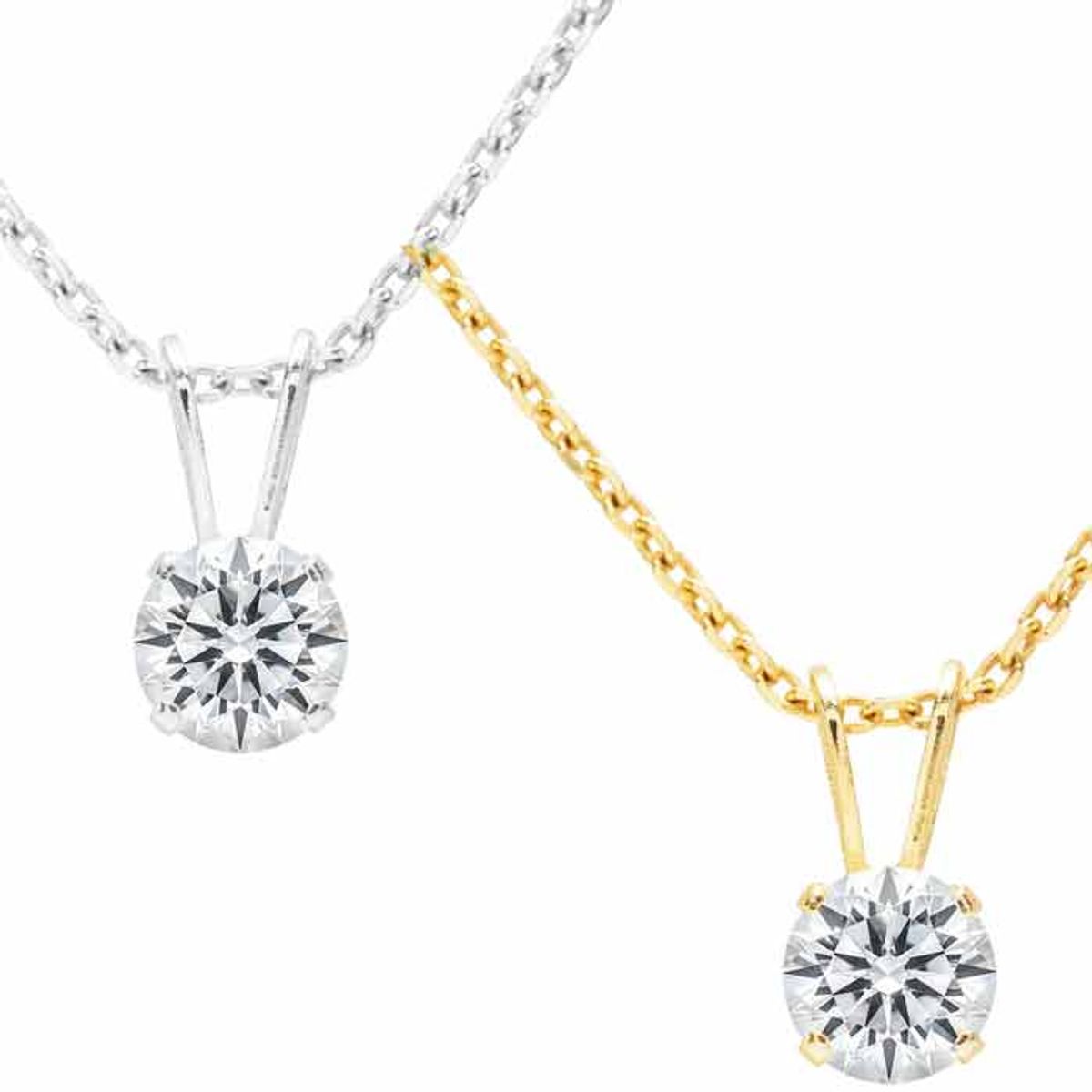 1/2CT Lab Created Diamond Necklace in White Gold  - Nearly 1/2CT Diamond Necklace W