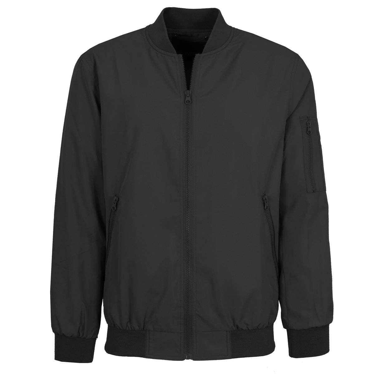 Men's MA-1 Lightweight Zip-up Bomber Jacket - SPJ-155-BK / L