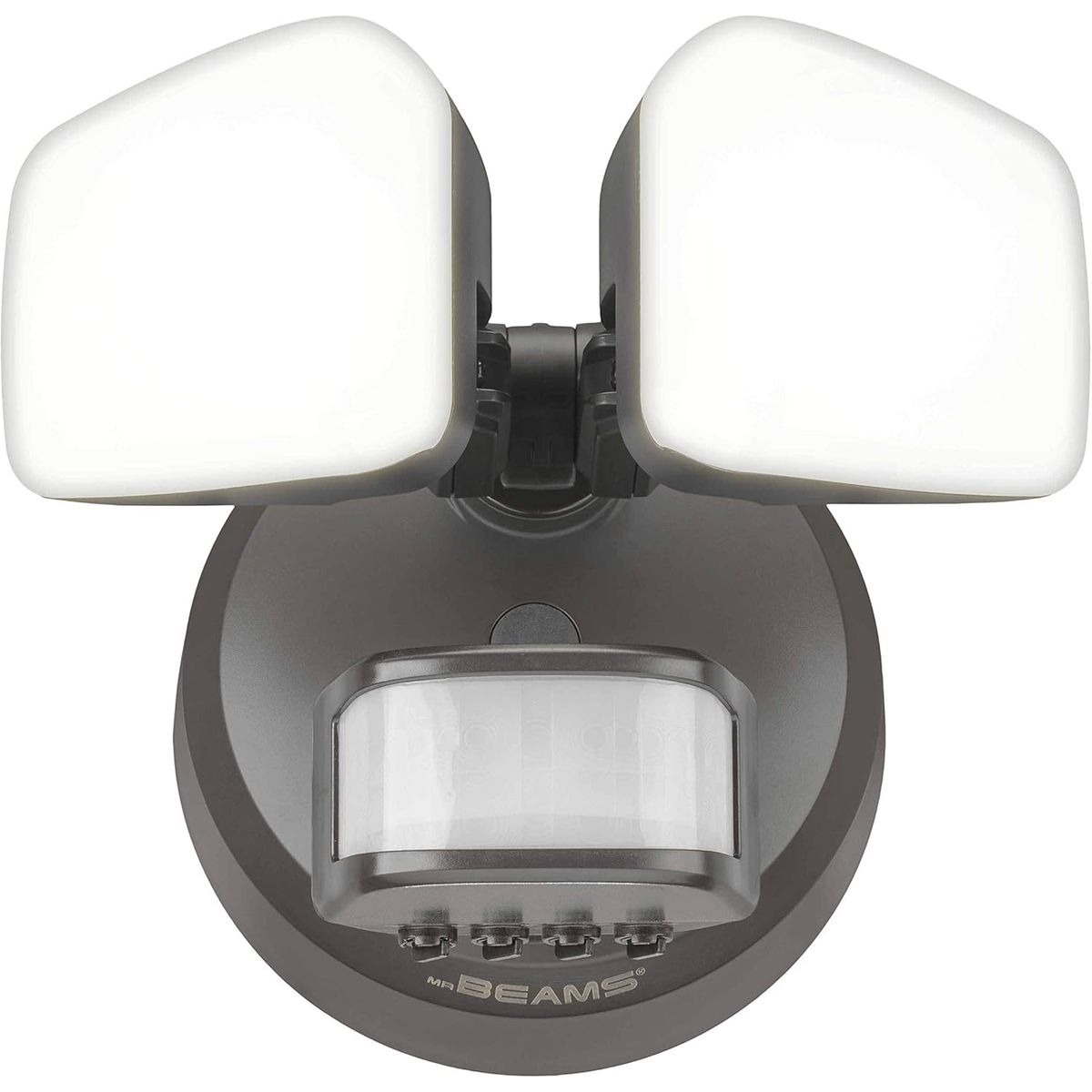 Mr Beams Wired Pro 2-Head Outdoor Motion Sensing LED Security Light - Motion Sensing LED Security Light Bronze