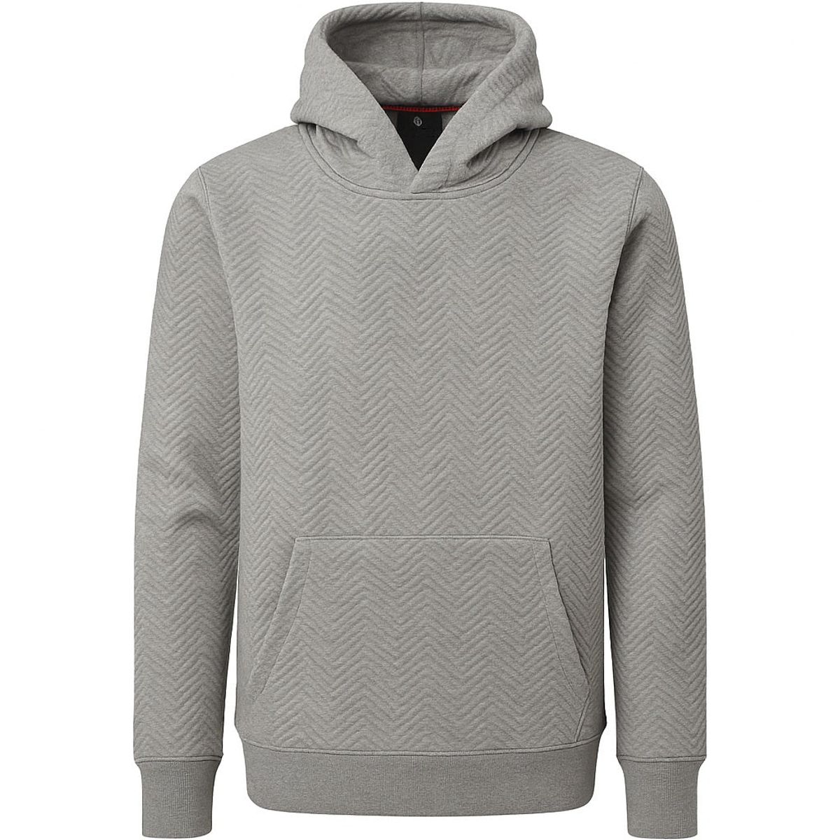 Men's Hoodie Herringbone Pullover Sweatshirt - Gray / Small