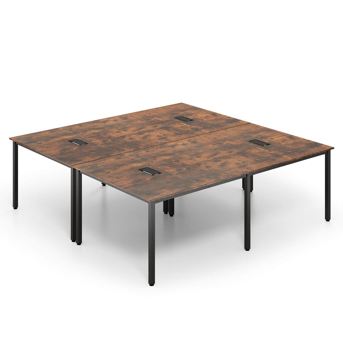 10-Person Meeting Table - Brown, 2-Piece