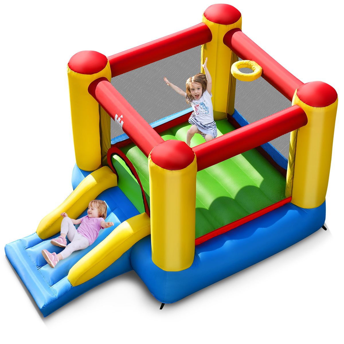 Kids' Inflatable Bounce House with Slide (Optional Blower) - Inflatable Bouncer (Without Blower)