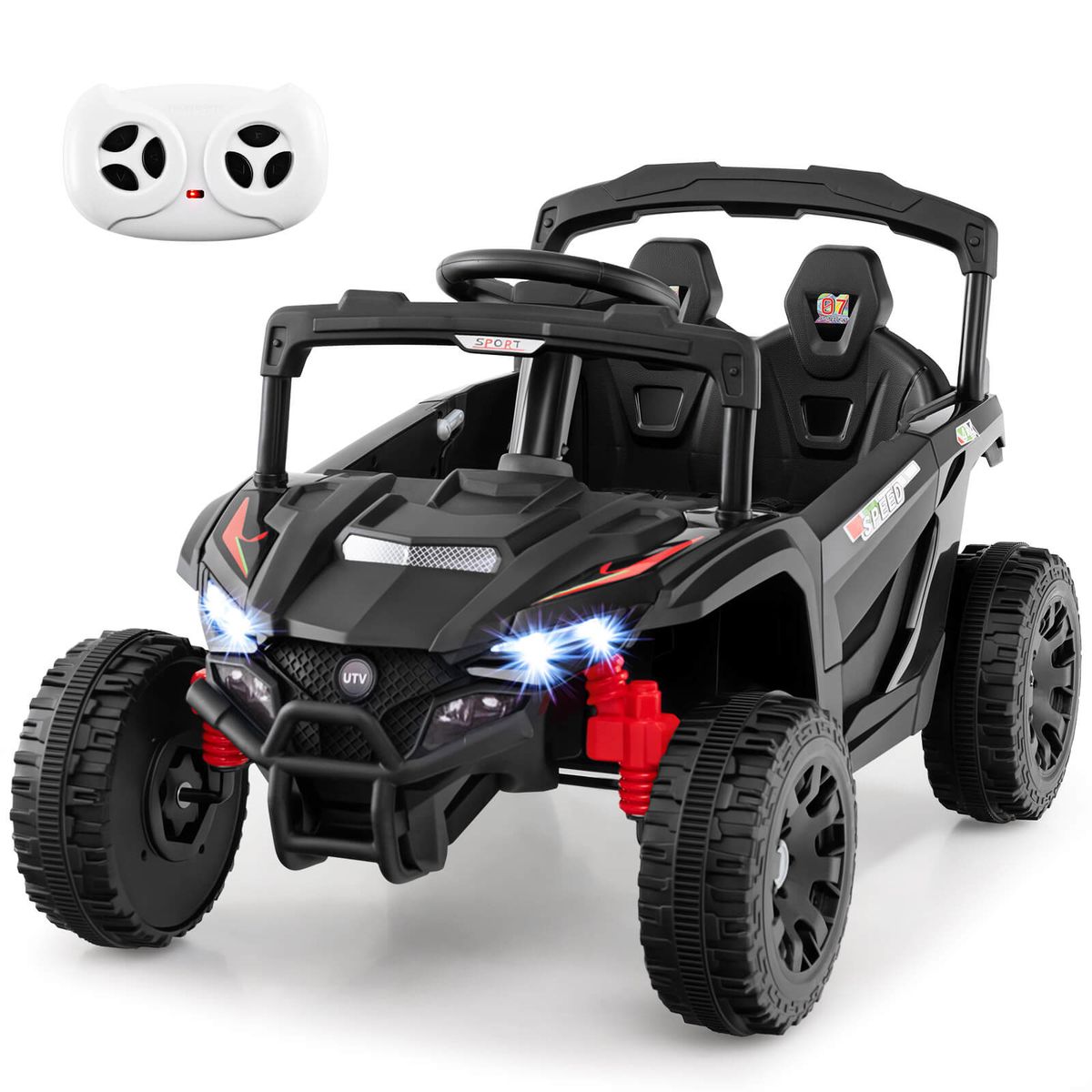 Kids 12V Ride On Car with Remote Control - Black