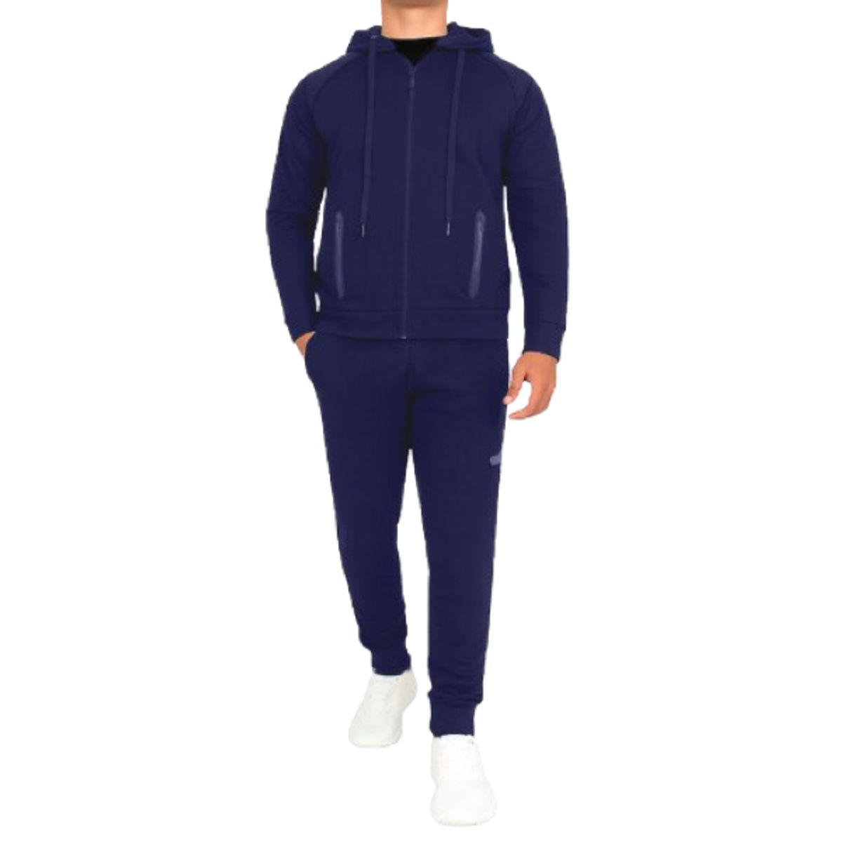 Men's Tech Fleece Hoodie & Jogger Set (1- or 2-Pack) - JM2TF-50 / NV / L