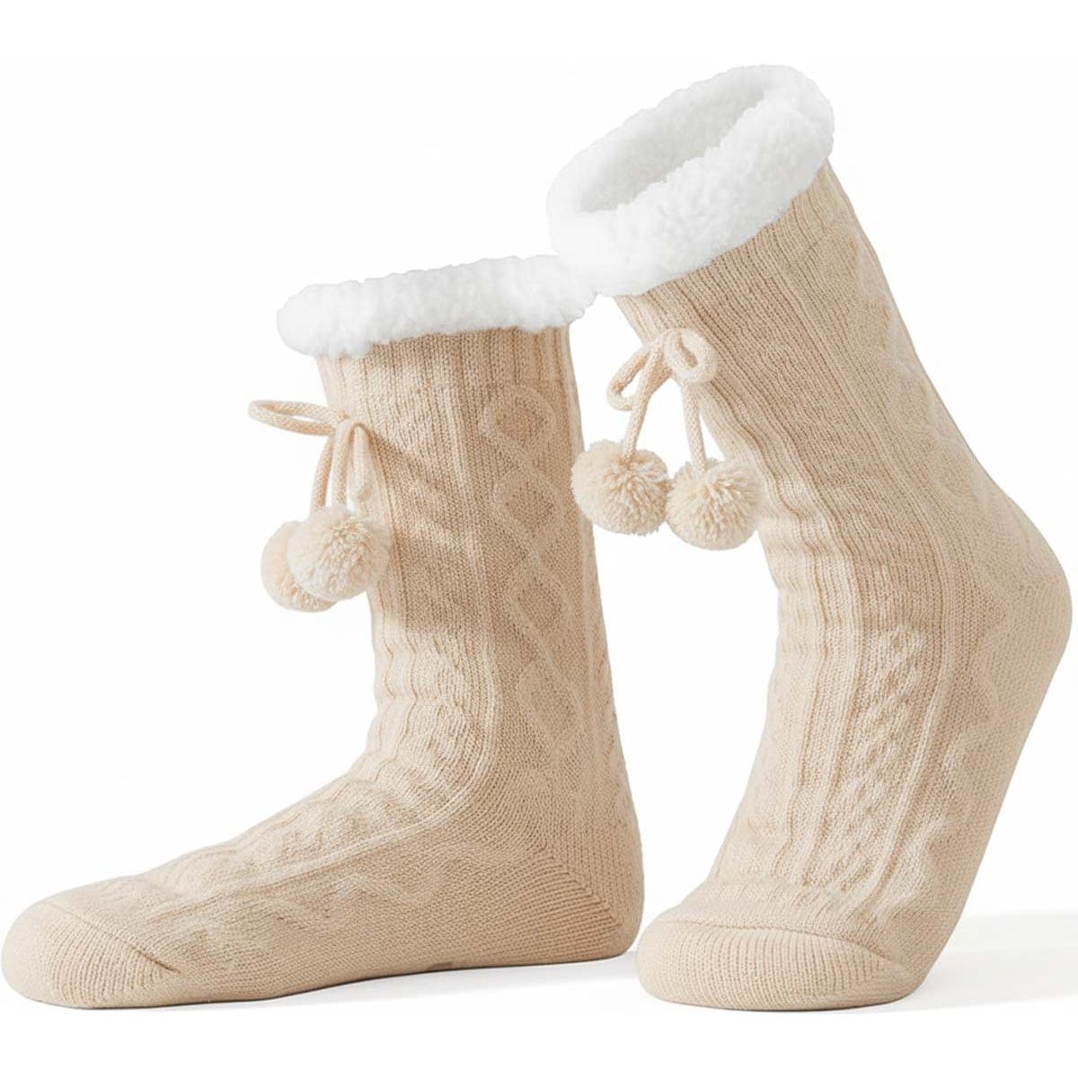 Heels and Toes Slipper Socks (2-Pairs) - CREAM