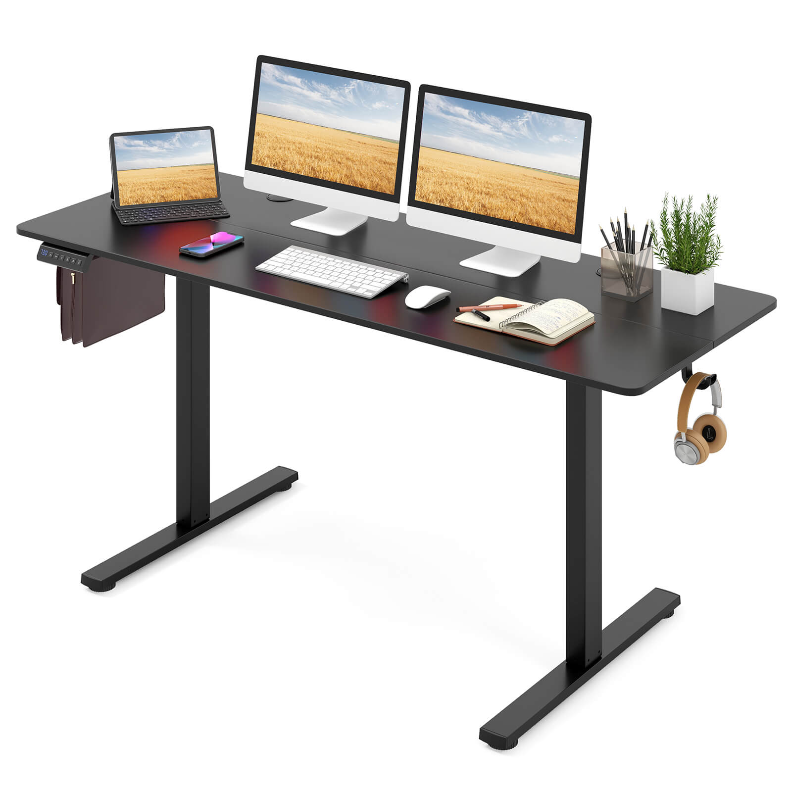Adjustable Electric Stand Desk - Standing Desk -Black