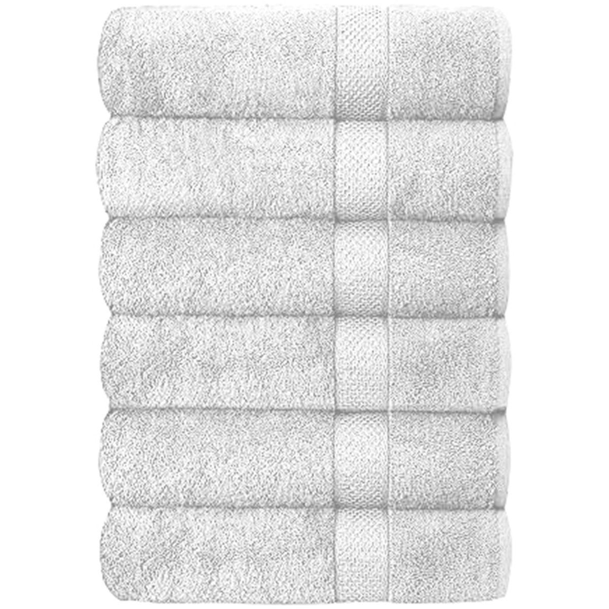 Hotel & Spa 100% Cotton Bath Towel (6-Pack) - White