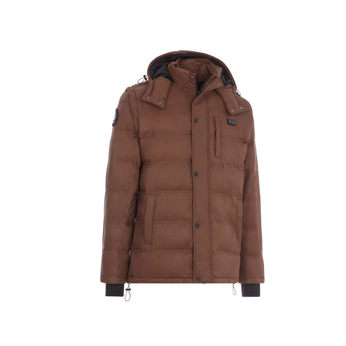 Helios Men's Heated 2-n-1 Coat/Vest (Requires Power Bank) - Mocha-M- (10,000mAh unit Power Bank)