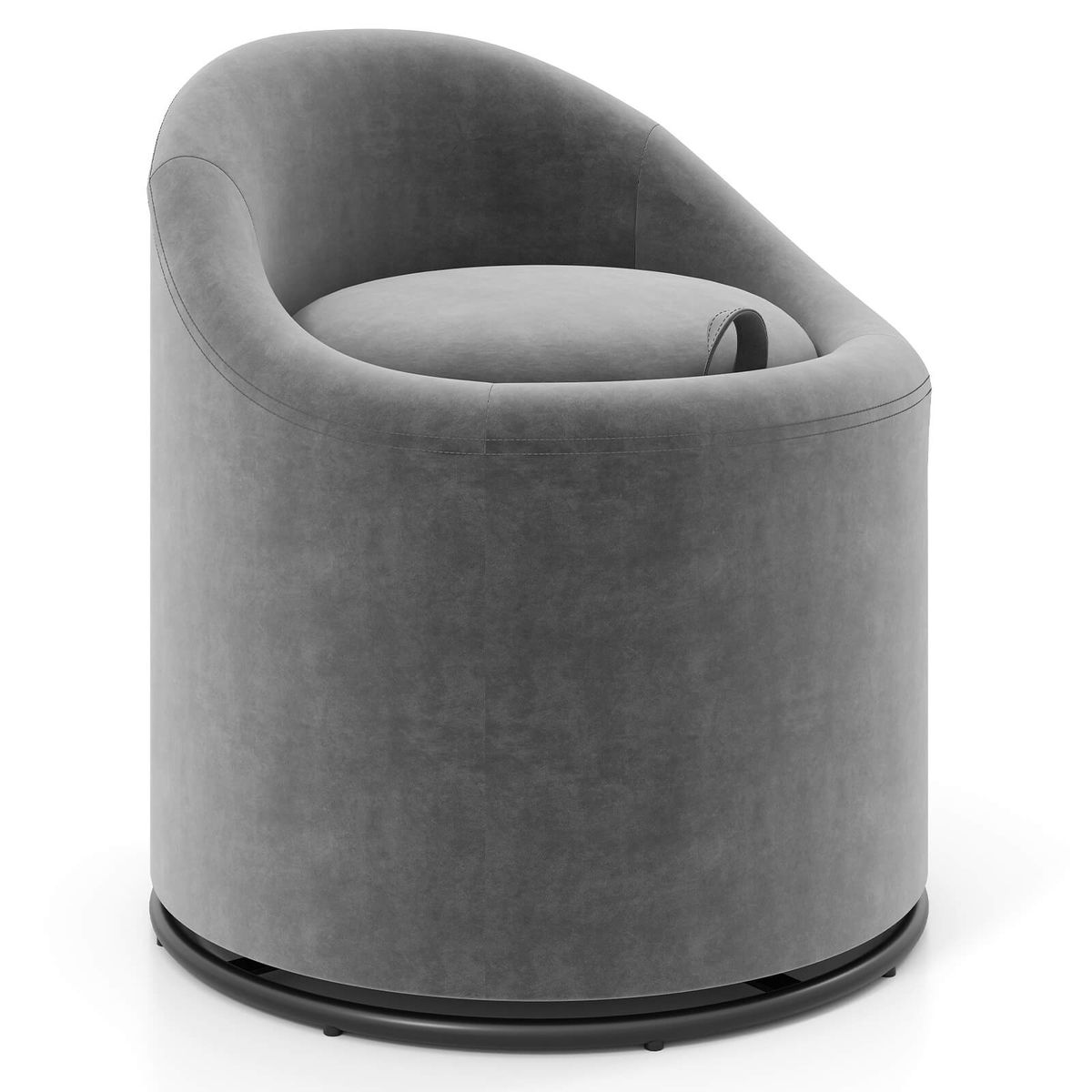 360° Swivel Barrel Chair with Storage (1- or 2-Pack) - Gray-1