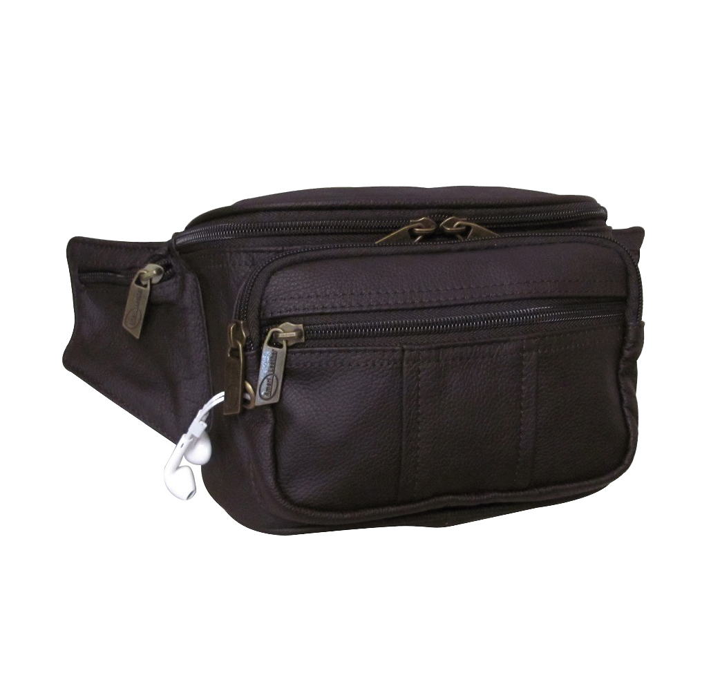 Amerileather® Easy Traveler Fanny Pack - Dark Brown