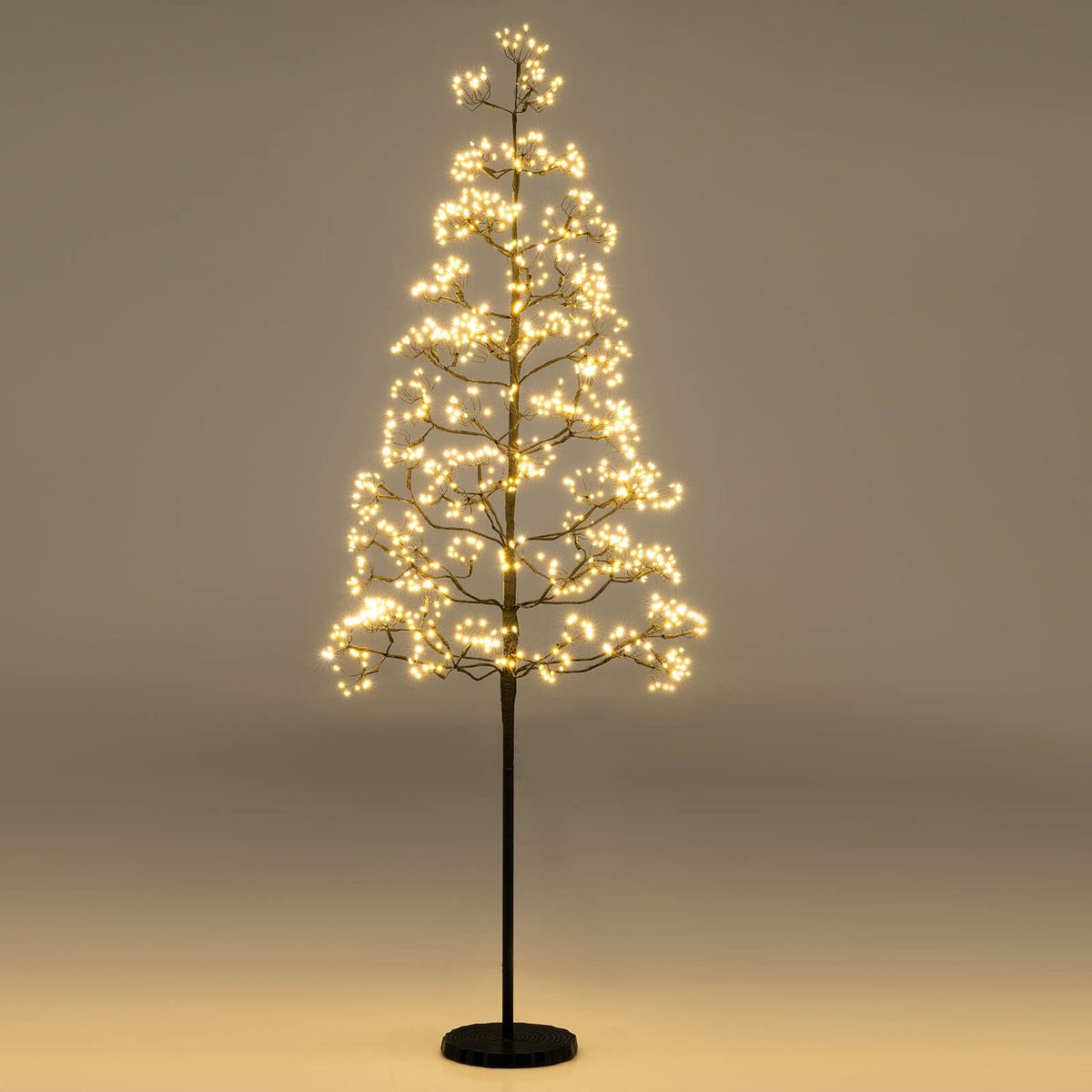 Lighted Alpine Artificial Tree (5-, 6- or 7-foot) - 5 FT