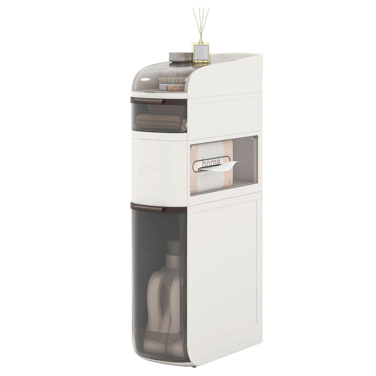 Narrow Bathroom Storage Cabinet - Costway 4-Tier Narrow Bathroom