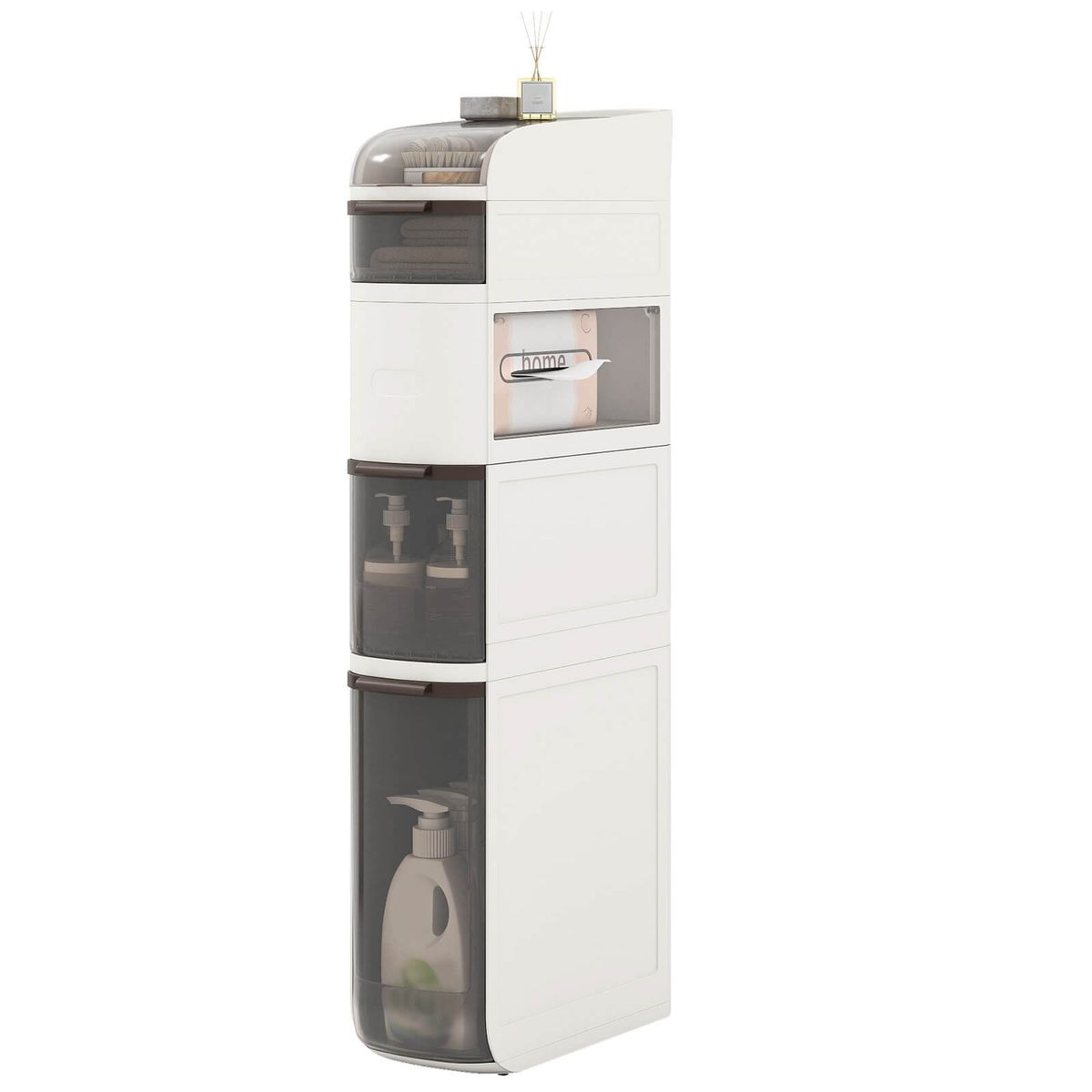 Narrow Bathroom Storage Cabinet - Costway 5-Tier Narrow Bathroom