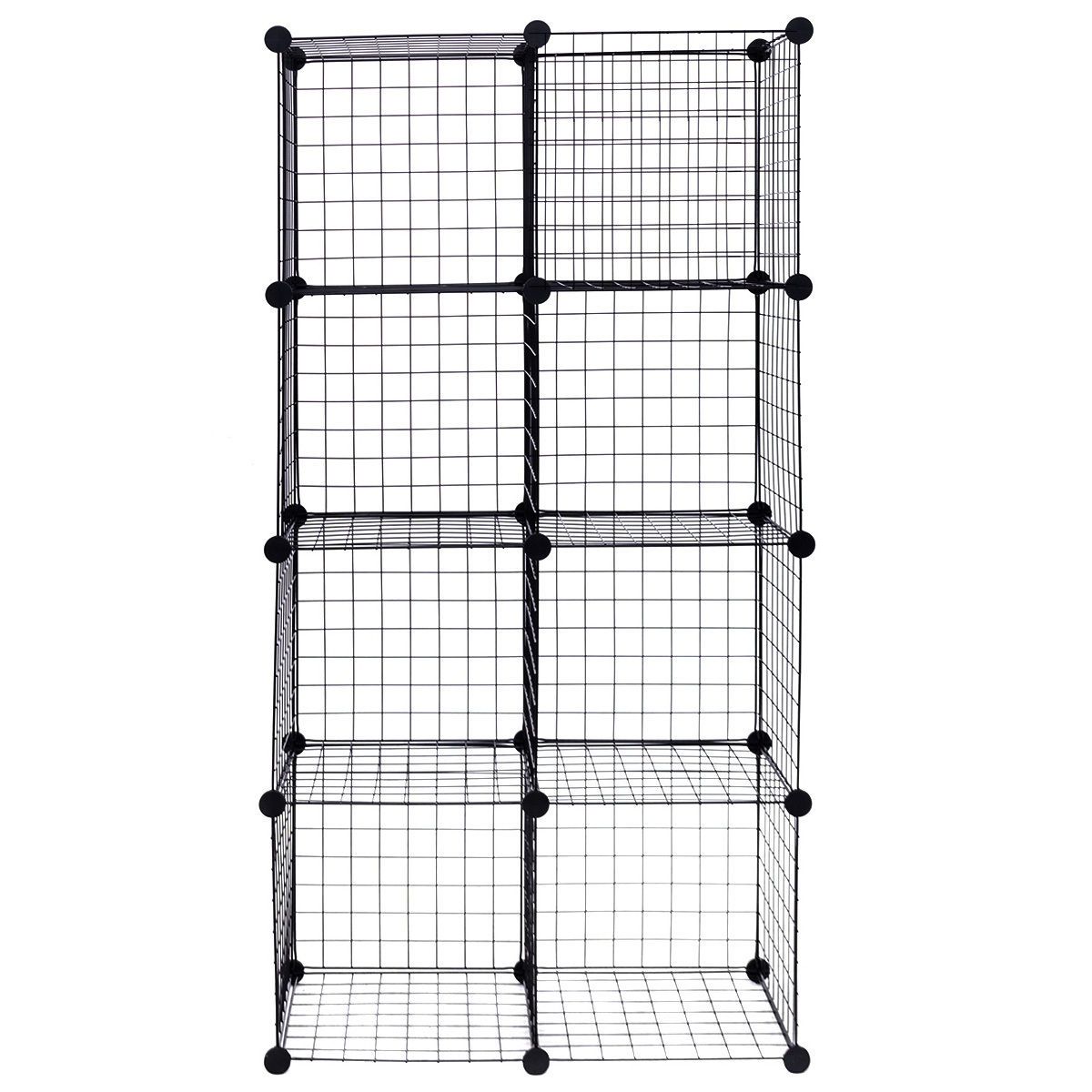 Cube Grid Wire Organizer - Costway 8 Cube Grid Wire Organ