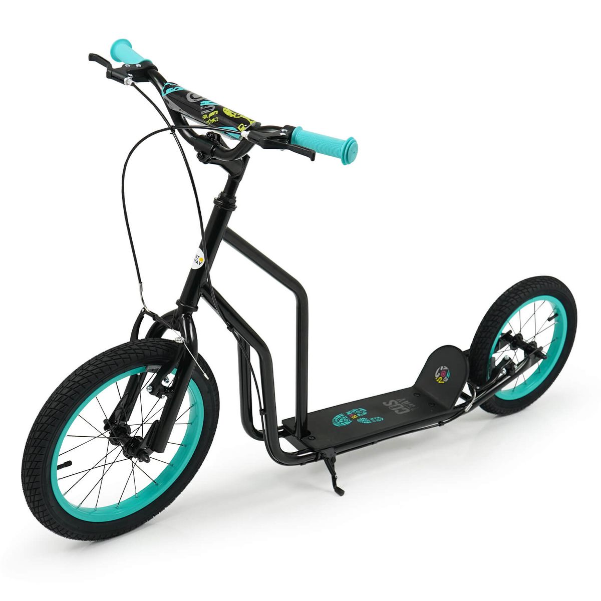 Youth Scooter with Adjustable Handlebar - Black