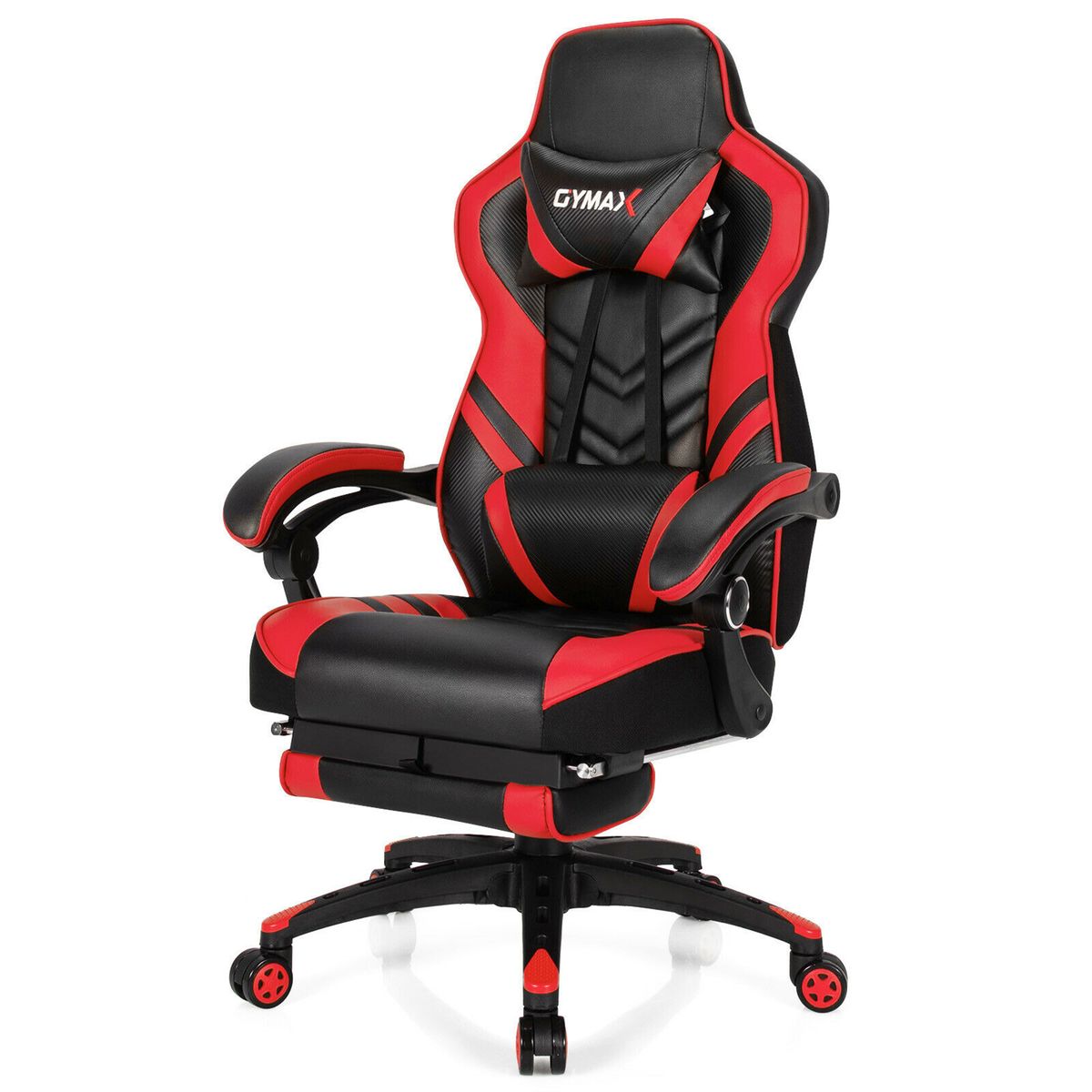 Ergonomic High-Back Gaming Chair - Red