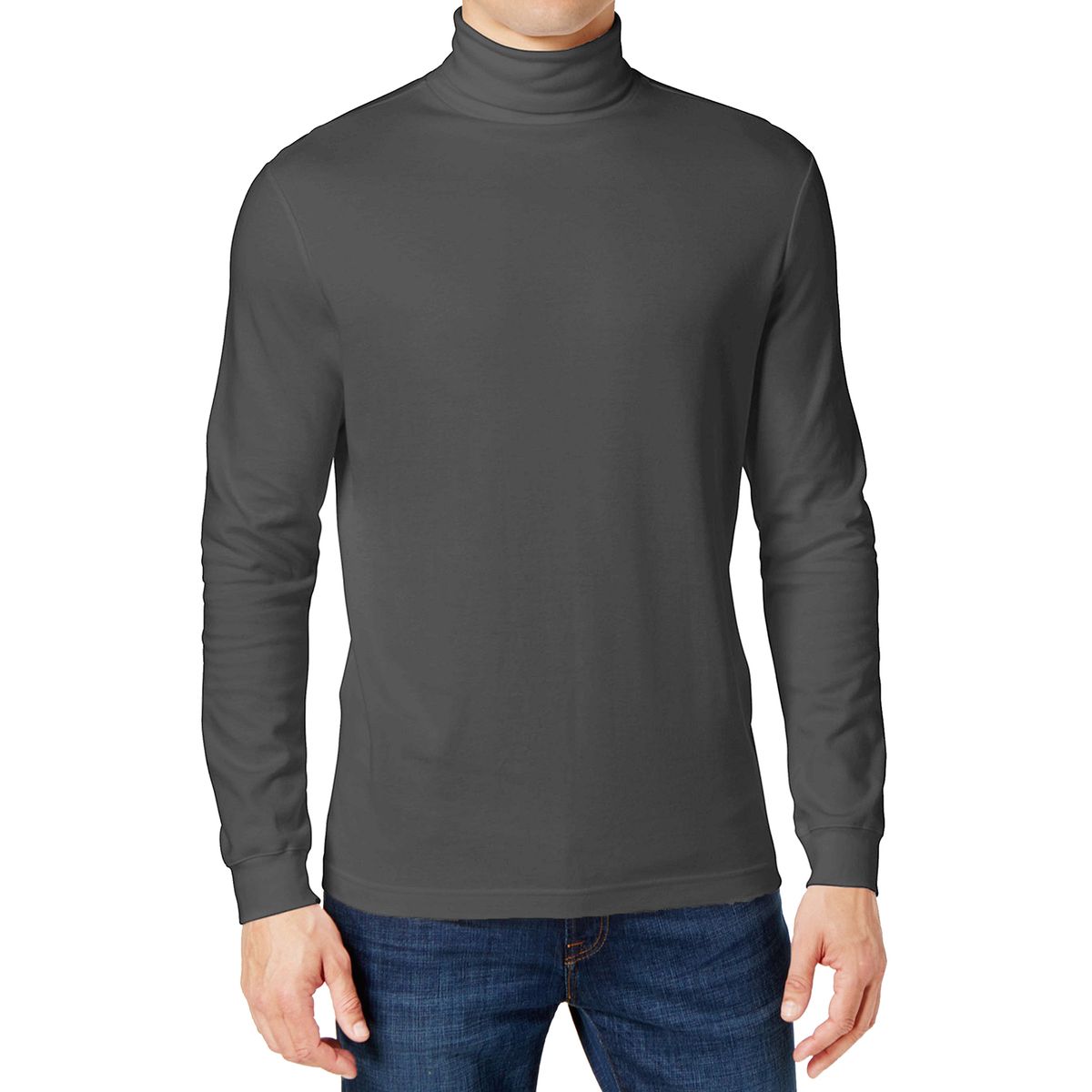 Men's Long Sleeve Turtle Neck T-Shirt - MTUN-10 - CH - S