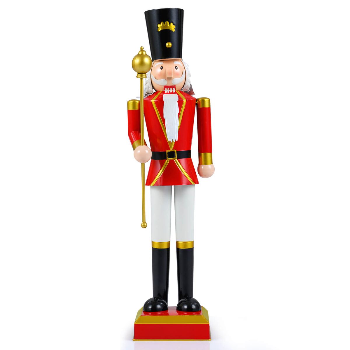 32.5” Christmas Nutcracker with Scepter - Red