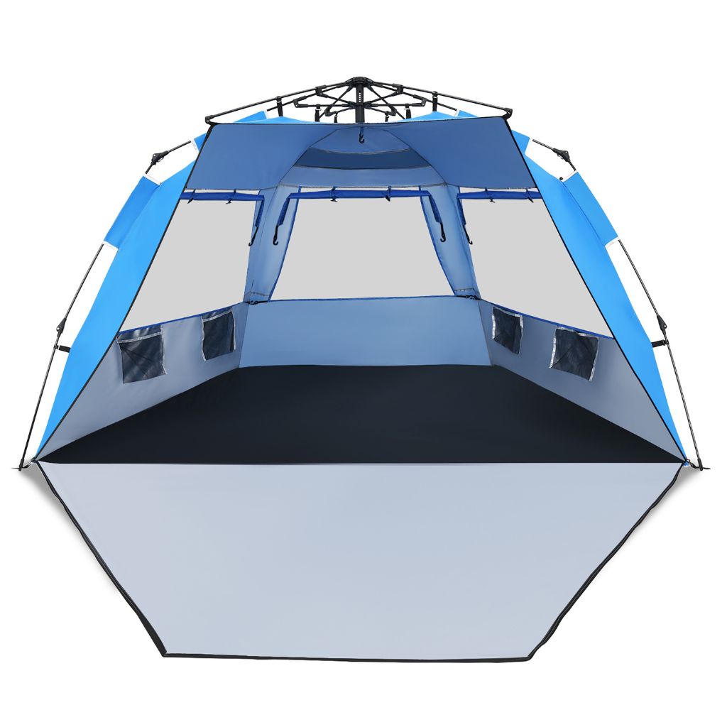 3- to 4-Person Easy Pop-up Beach Tent with UPF 50+ - Blue