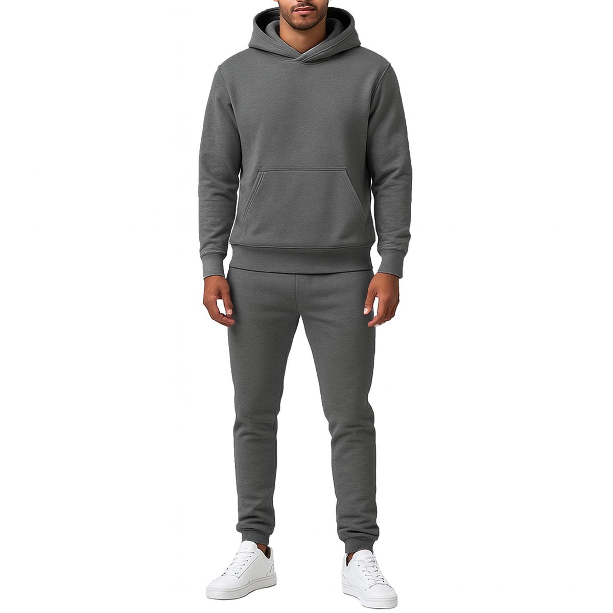 Men’s Heavyweight Fleece Hoodie & Joggers Set - V/OSPO-95 - DGY - S