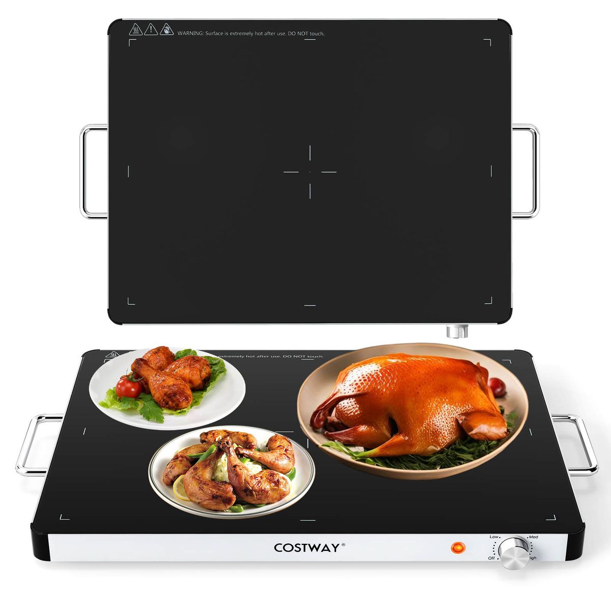 Portable Food Heater with Built-In Thermostat - 1-Piece